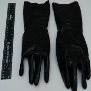 Short Latex Gloves - Black