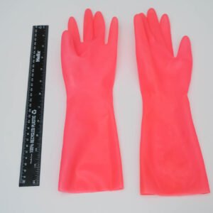 Short Latex Gloves - Pink