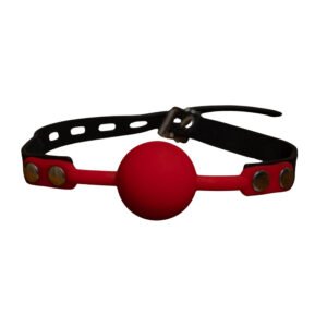 Locking Silicone Red Ball Gag
