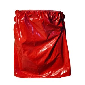Red Wet Look PVC Skirt